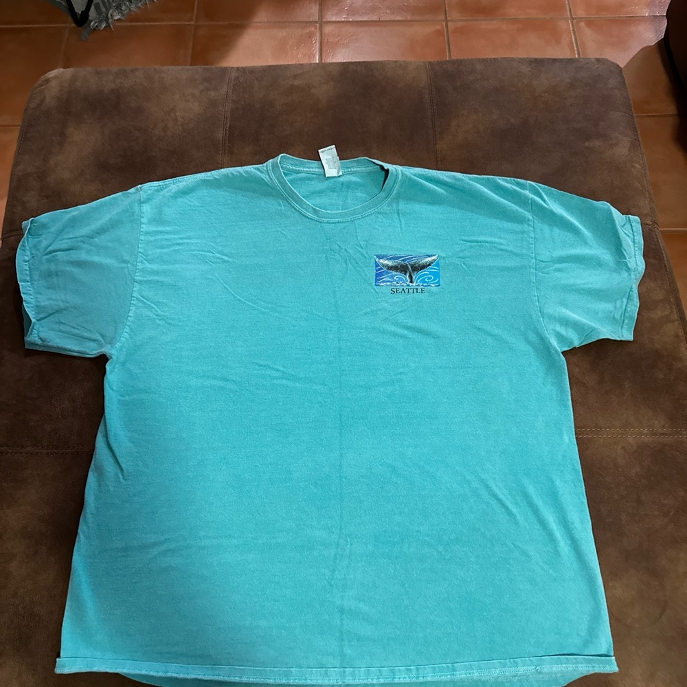 Whale Tail, Teal, Gildan, ultra cotton 2XL